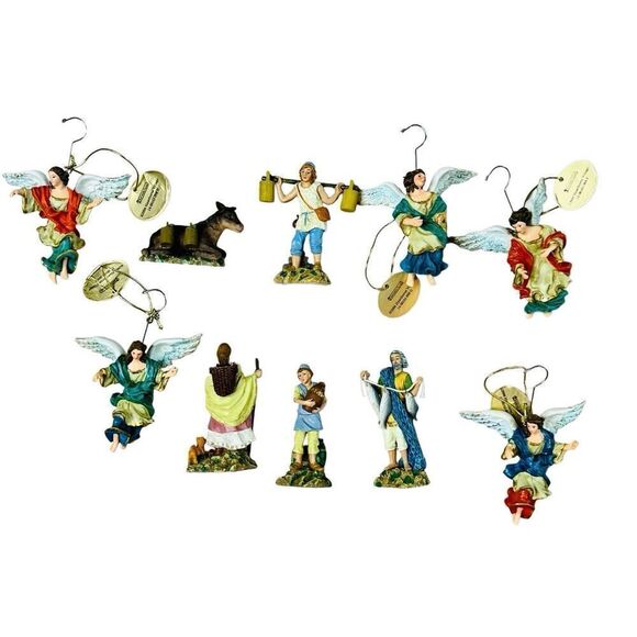 Hawthorne Village 10 Christmas Ornament Heaven & Nature Sing Nativity Figurines - Picture 1 of 11